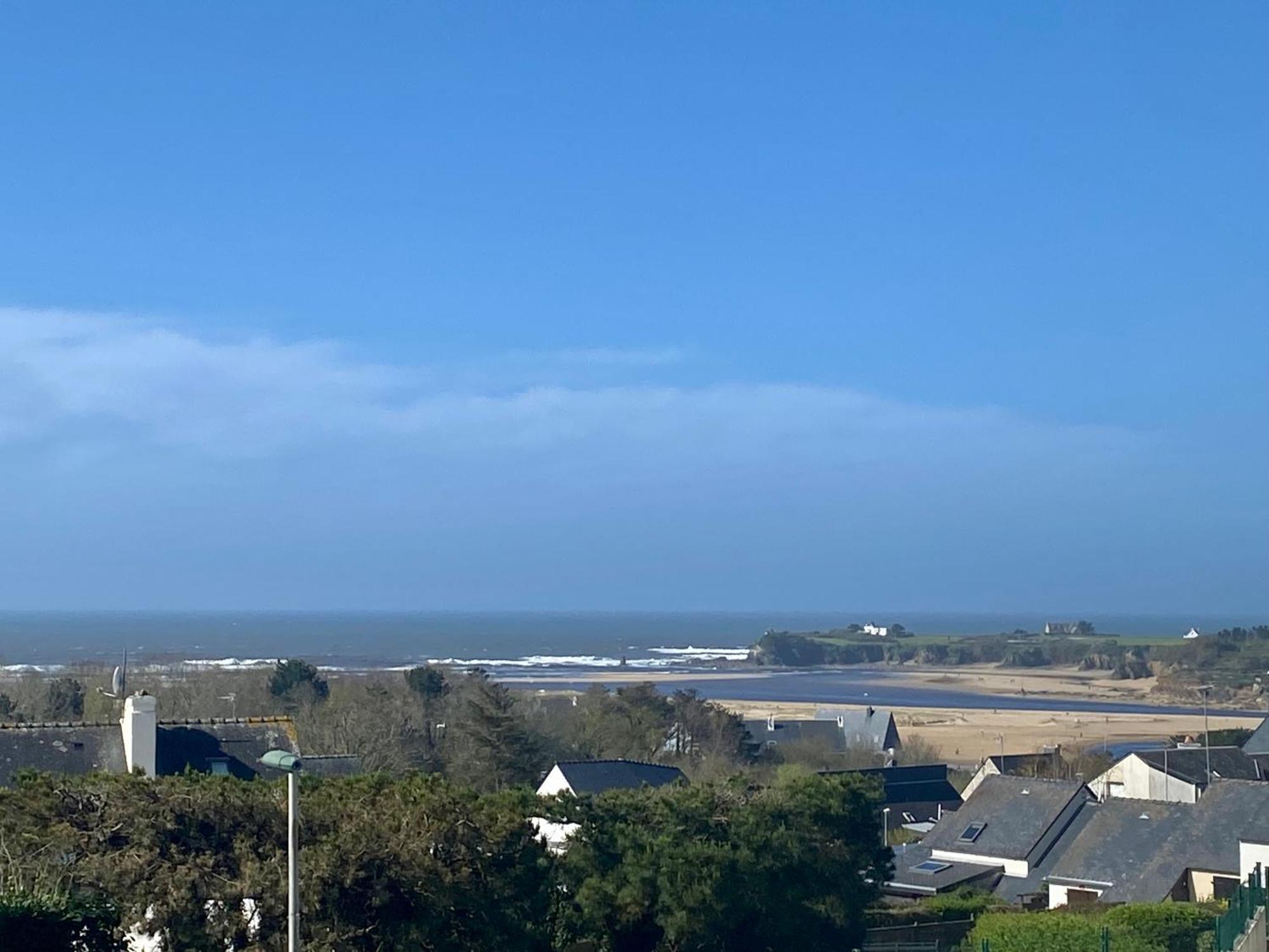 Studio Blue Horizon Vue Mer Guidel-Plage ภายนอก รูปภาพ