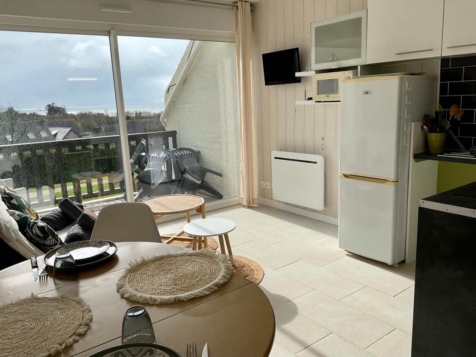 Studio Blue Horizon Vue Mer Guidel-Plage ภายนอก รูปภาพ